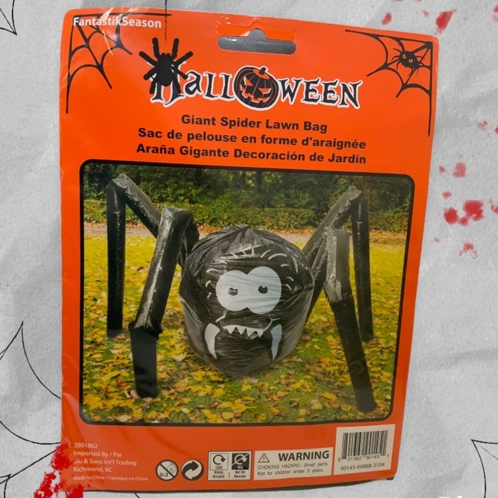 Halloween Giant Spider Lawn Leaf Bag Fall Yard Lawn Decoration - Picture 5 of 12